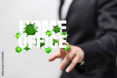 Wallpaper Mural Home office cause of corona of self quarantine digital. Torontodigital.ca