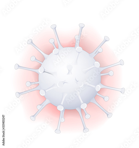 Coronavirus. COVID-19, 2019-nCoV. white icon. flu outbreak. influenza pandemic.