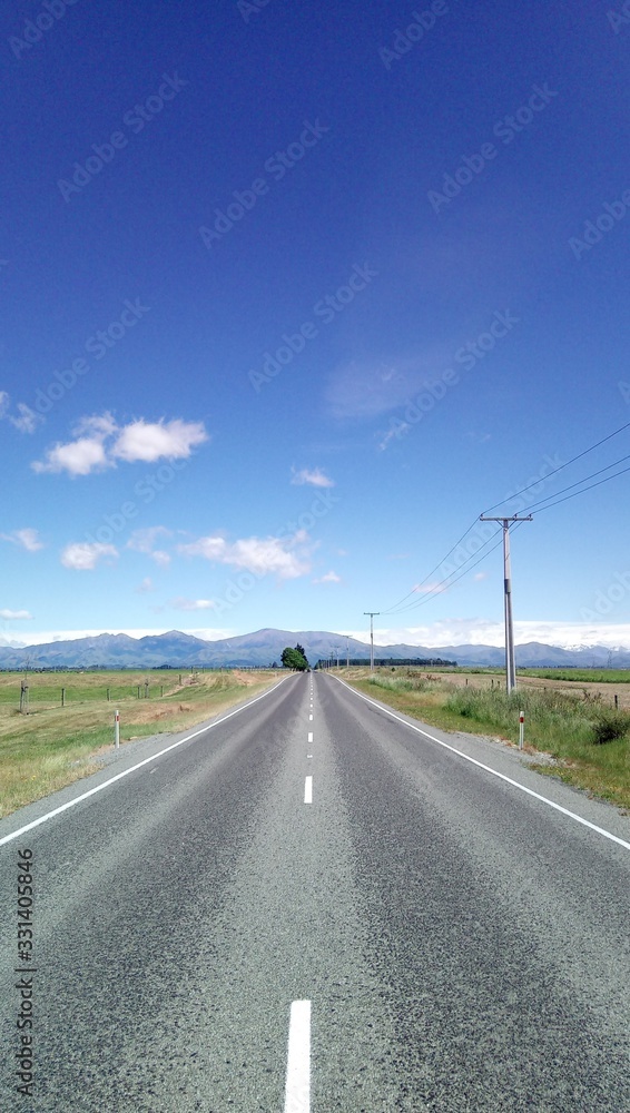 Auf dem State Highway 83, Neuseeland, Südinsel Auf dem State Highway 83, Neuseeland, Südinsel
