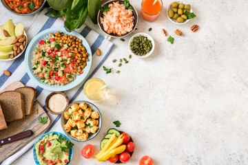 Vegan dinner table