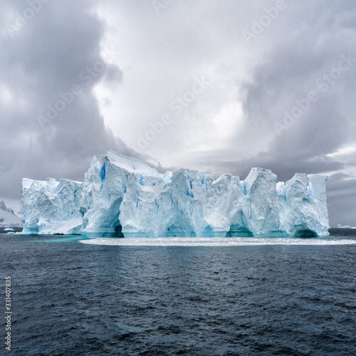 Iceberg in Antarctica sea. Port Lockroy.