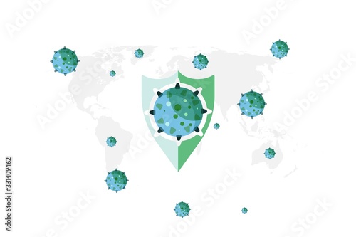 Virus protection, vector design, shield design in front of bacteria