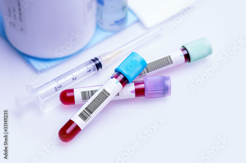 Blood donation for immune substances research against Coronavirus. Conceptual image for World blood donor day June 14.