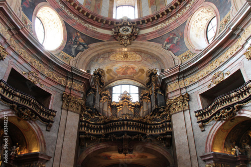 baroque church  peterskirche  in vienna  austria 