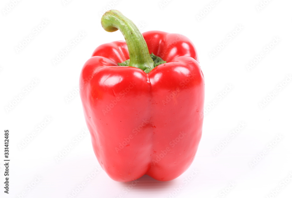Sweet bell pepper isolated on white background cutout Sweet bell pepper isolated on white background cutout