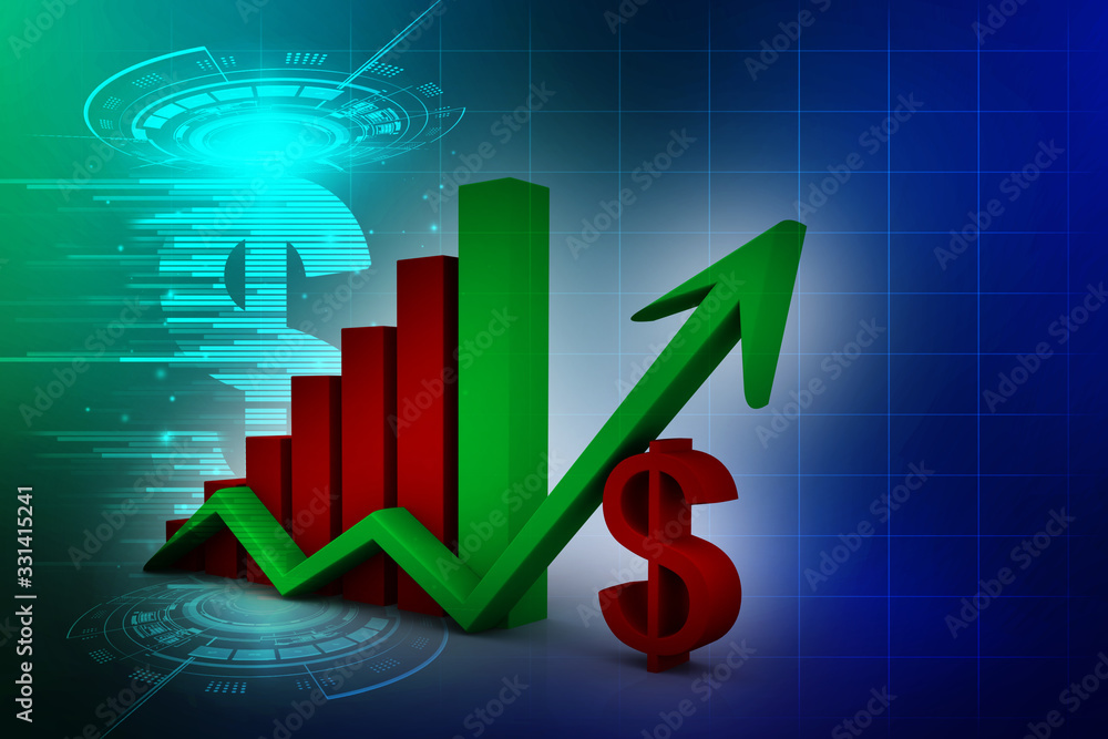 3d rendering Stock market online business concept 3d rendering Stock market online business concept