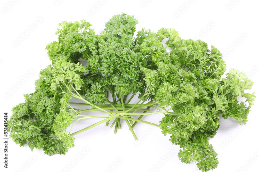 Red coral salad isolated on the white background.