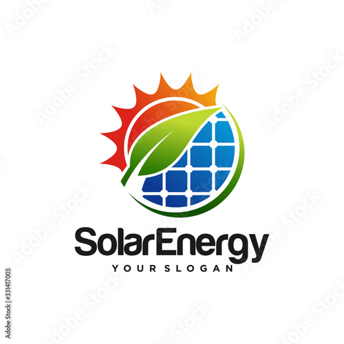 Creative Solar Energy Logo Design Vector Template