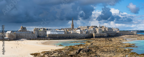 Fotografia French Brittany, panoramic view of Saint Malo