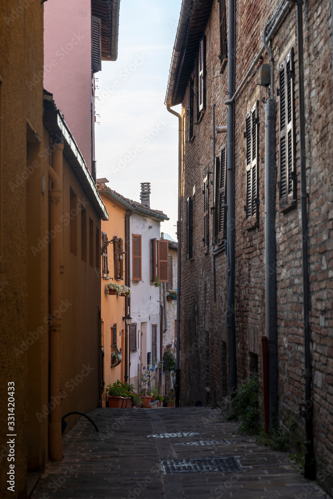 Fototapeta premium Fabriano, Marches, Italy: historic buildings