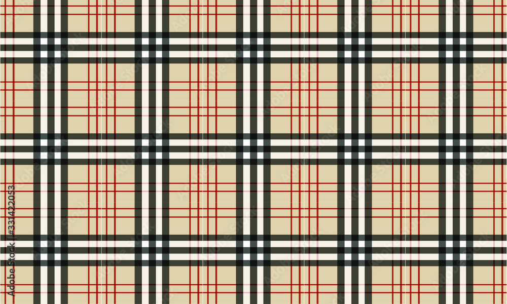 optie grens Kalmte Tafelkleed Burberry stijl tartan patroon - achtergrond - vector - textiel -  Nikkel-Art.be
