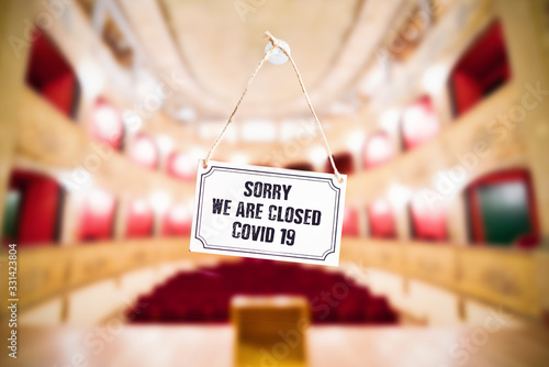 Cancelled event to avoid Coronavirus outbreaks, COVID-19 concept photo