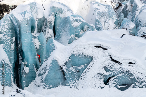 ice covered with snow