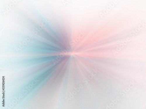 Abstract surface radial zoom blur of pink, blue, white tones. Abstract background with radial, radiating, converging lines. 