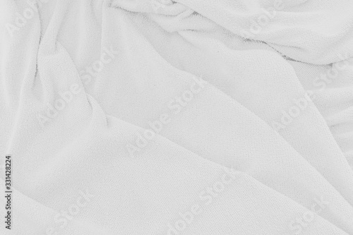 Wallpaper Mural White fabric texture background. Abstract wave canvas surface. Torontodigital.ca