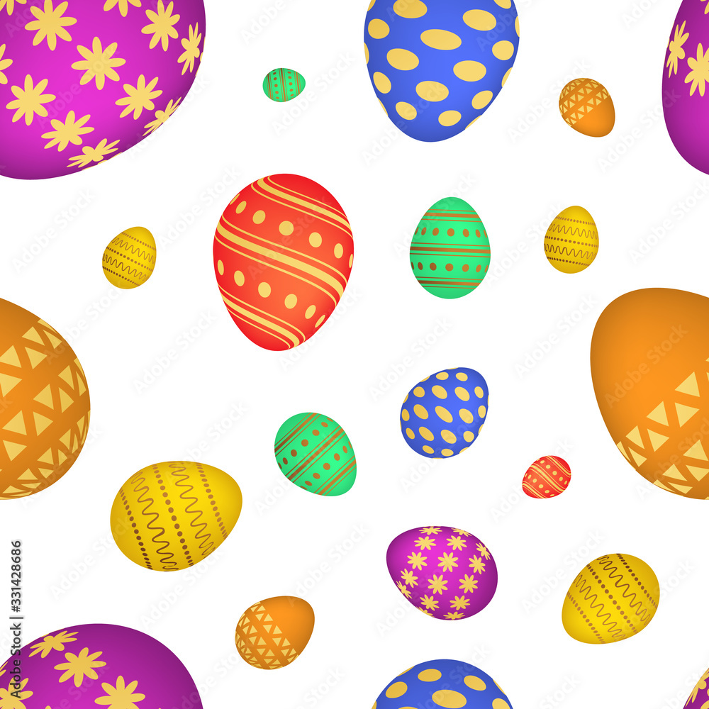 Seamless pattern with colorful Easter eggs Seamless pattern with colorful Easter eggs
