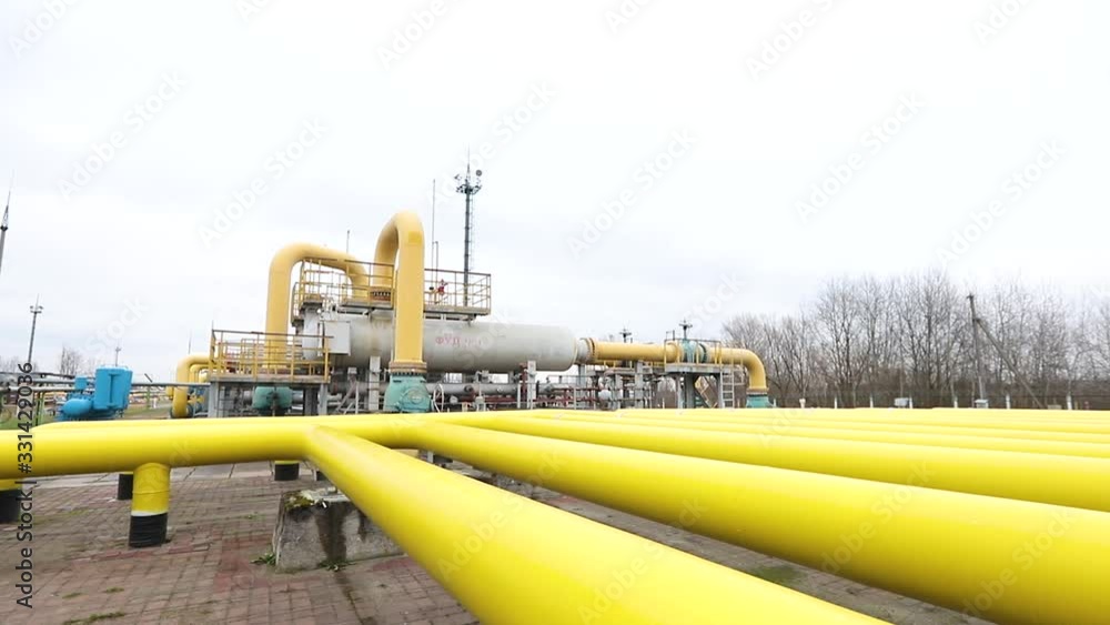Gas industry, gas transportation system. Communication, shut-off valves and appliances for gas pumping stations. static plan