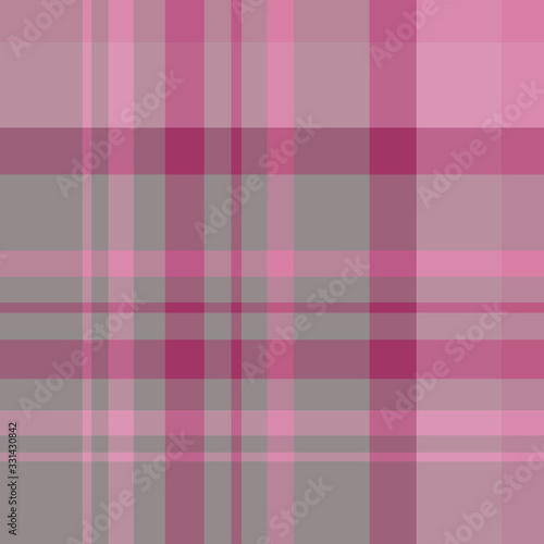 Seamless pattern in great cozy discreet pink and grey colors for plaid, fabric, textile, clothes, tablecloth and other things. Vector image.
