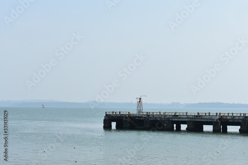 Bild auf Leinwand bridge of dona paula in goa, India
