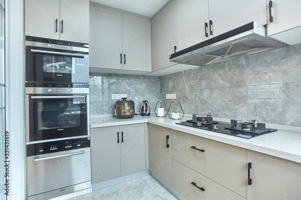 Renovated kitchen in model home