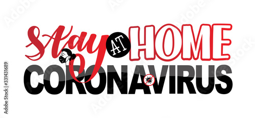 Coronavirus lettering protection banner.Pandemic stop Novel Coronavirus outbreak covid-19 2019-nCoV . Travel or vacantion warning. Protective mouth cap mask.