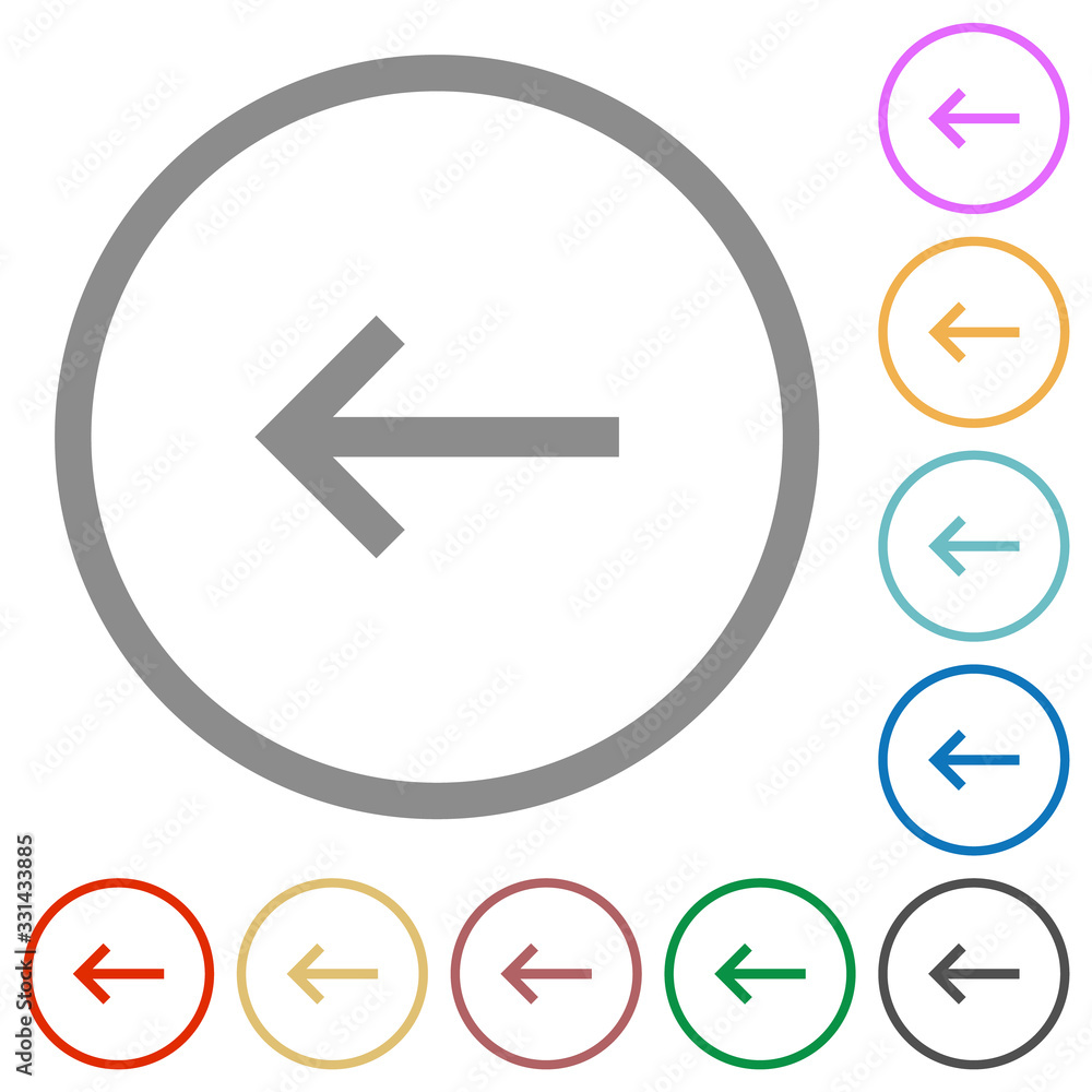 Keyboard tab flat icons with outlines Keyboard tab flat icons with outlines