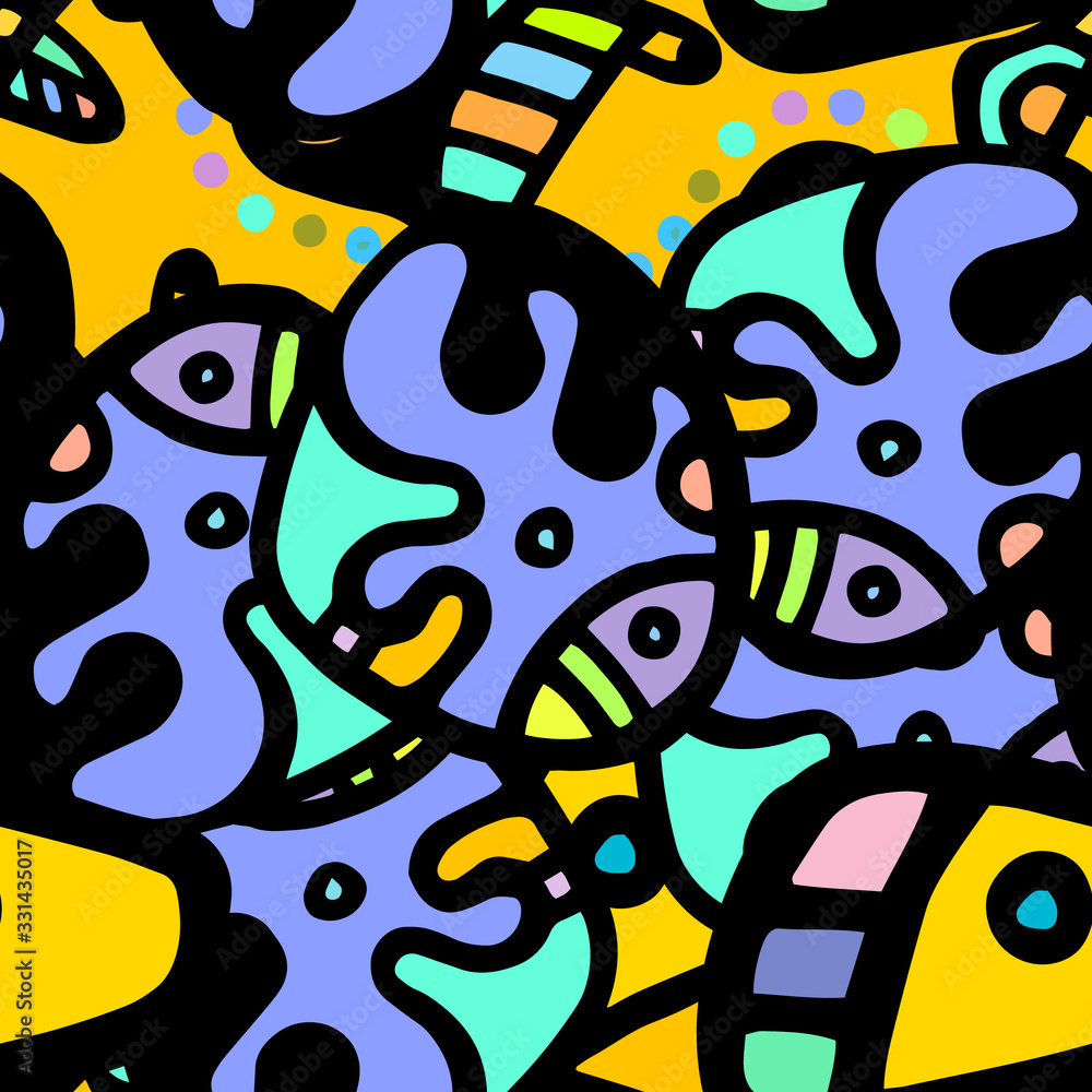 Fototapeta premium Childish Print. 