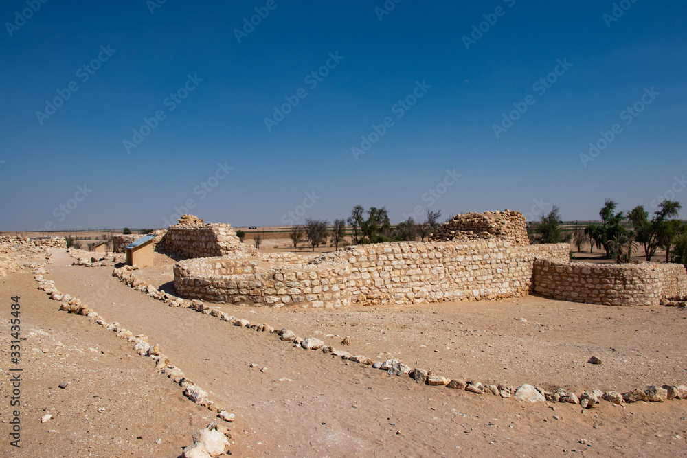 View of lost city of Ubar near Salalah Dhofar in Oman on Arabian Peninsula