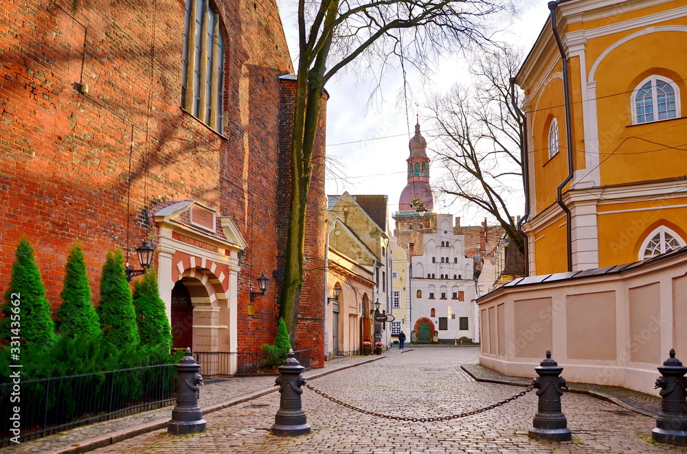 street in old town of Riga