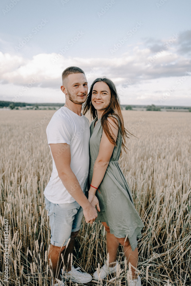Love story of the beautiful young man and woman Love story of the beautiful young man and woman