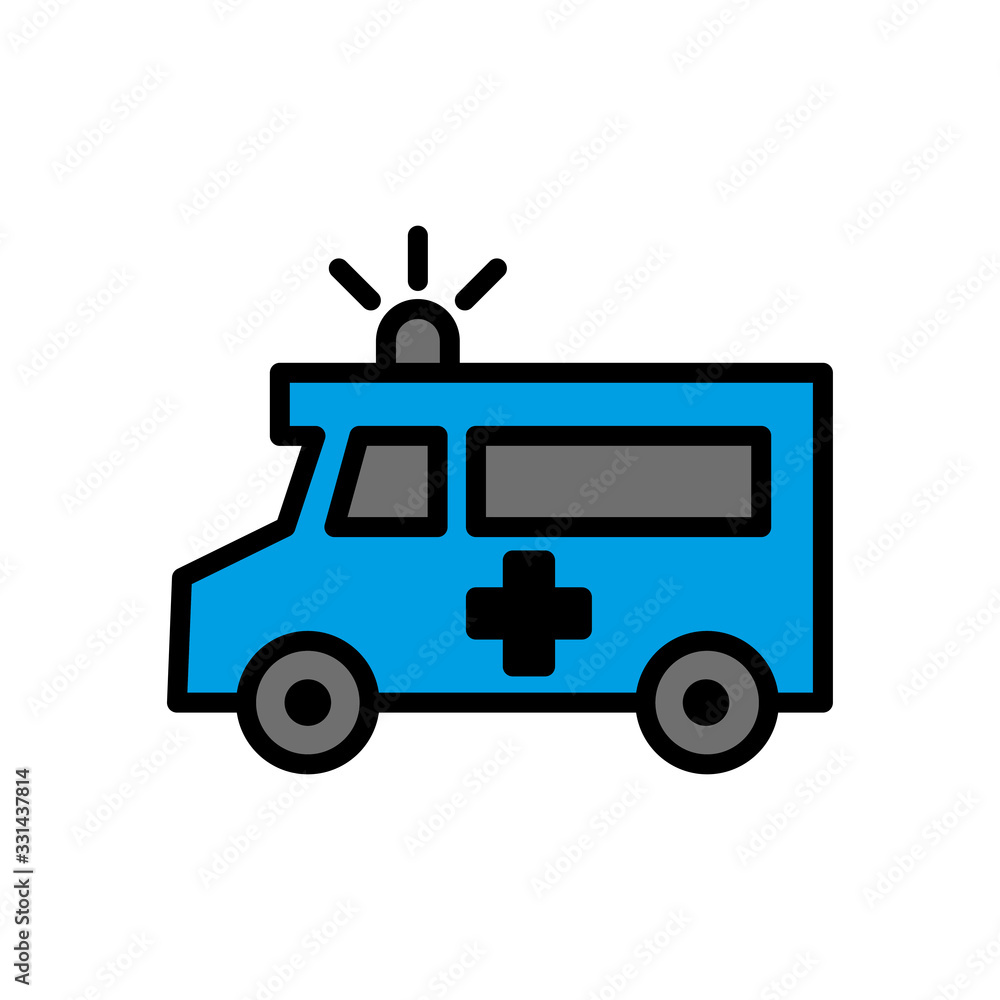 Ambulance icon vector Ambulance icon vector