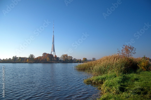 view of the TV tower from the river © Raisa