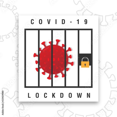 coronavirus covid-19 lockdown vector illustration
