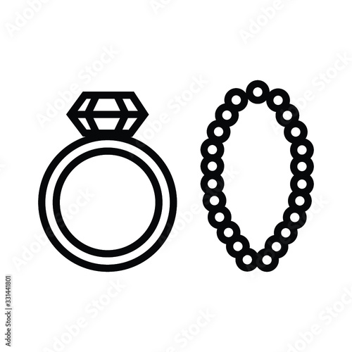 Jewelry icon vector illustration photo