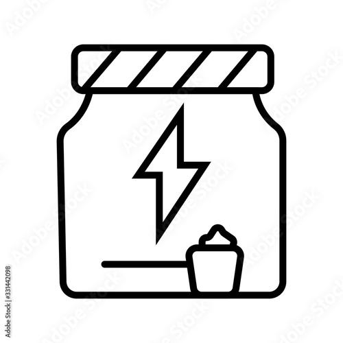 Whey cup proteins icon vector