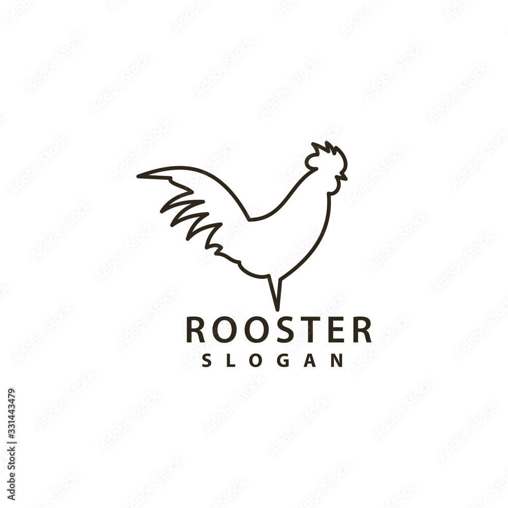 Rooster Logo template vector illustration design Rooster Logo template vector illustration design