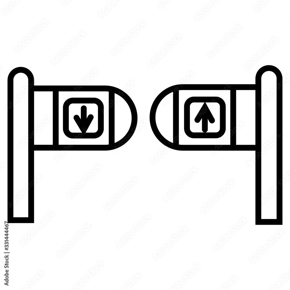 Fotografie Turnstile vector icon illustration photo