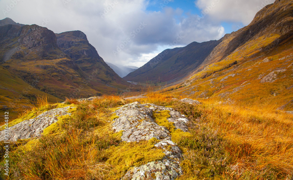 Glencoe, famous valley in the Scottish Highlands