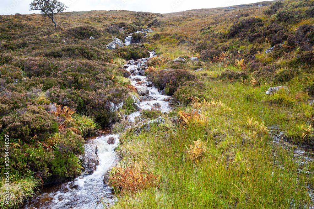 Small waterfall in the Scottish Highlands