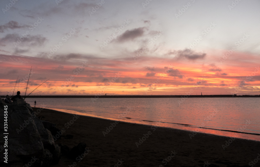 Obraz premium Sunset in the harbor