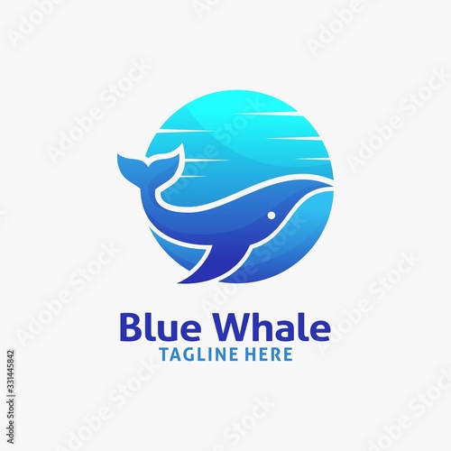 Blue whale logo design