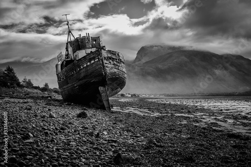 Corpach shipwreck at Loch Linnhe photo