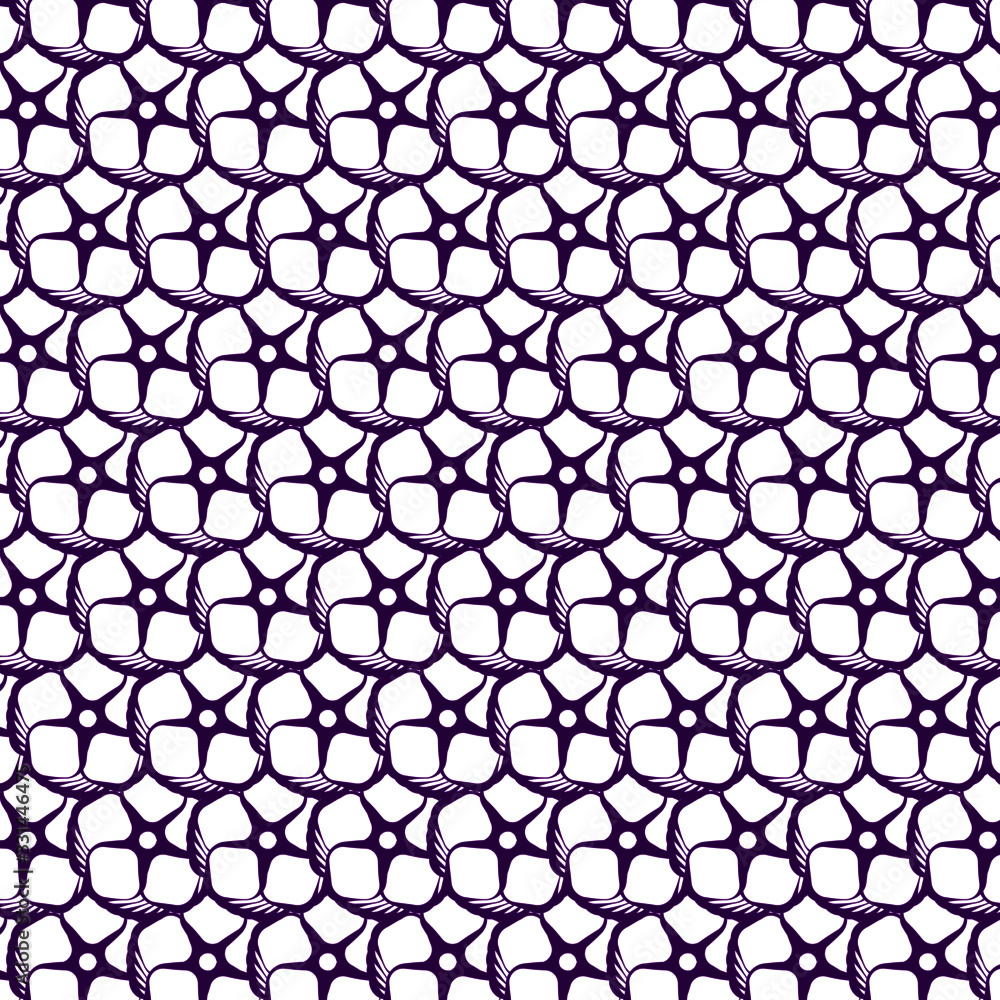 Naklejka premium Patrón de flores violetas abstractas