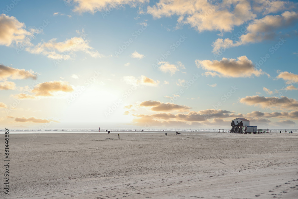 Stilt houses on the beach of St Peter-Ording Stilt houses on the beach of St Peter-Ording