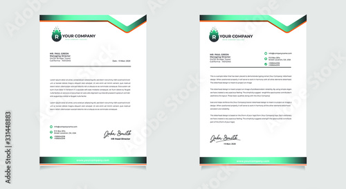 Business Letterhead template with modern abstract design vector Illustration EPS 10