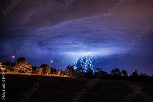 Lightning Night Sky