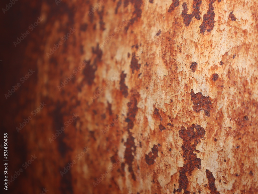 Rusty on metal iron texture, old metallic panel background.