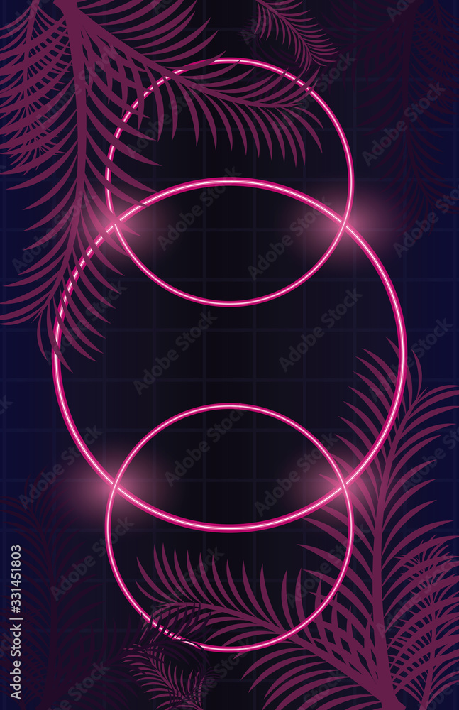 wanderlust poster with palm leafs and geometric figures wanderlust poster with palm leafs and geometric figures