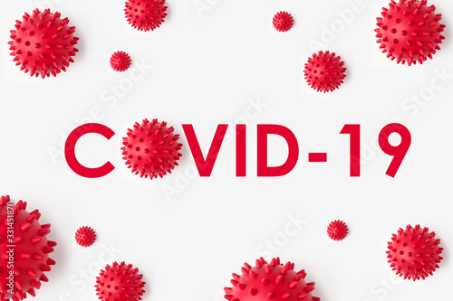 Inscription COVID-19 on white background. World Health Organization WHO introduced new name for chinese virus 2020.disease named: Coronavirus, COVID-19 SARS, Coronaviridae , SARS-CoV, SARSCoV