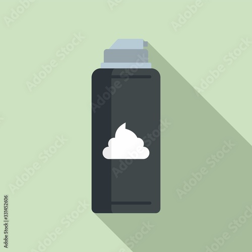 Razor shaving foam icon. Flat illustration of razor shaving foam vector icon for web design